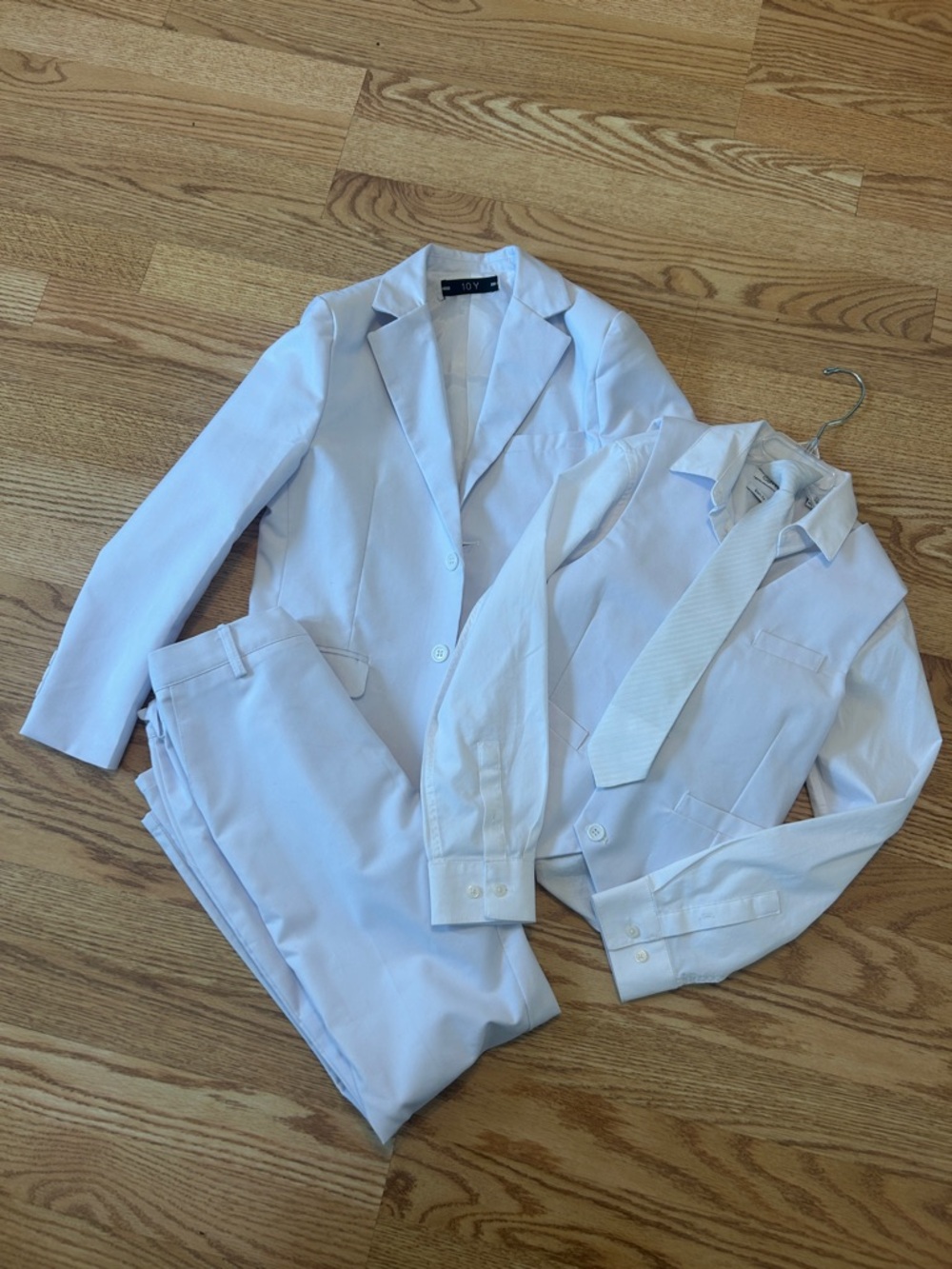 Boys sz 10 white suit 5 Piece Suit Set